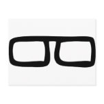 nerd eyeglasses postcards
