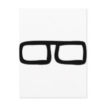 nerd eyeglasses postcards