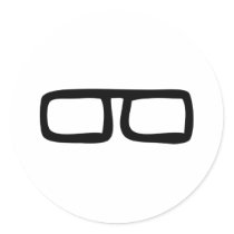 nerd eyeglasses stickers by Tomaniac nerd eyeglasses stickers