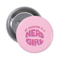 Nerd Girl Daughter Button buttons