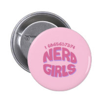 Nerd Girls Heart Button buttons