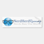 Nerd Herd Running Bumper Sticker Nerd Herd Running Bumper Sticker