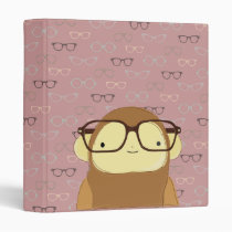 nerd monkey on leaves binders