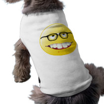 Nerd Smiley Face pet clothing by tshirtmonkey Nerd Smiley Face pet clothing