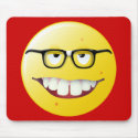 Nerd Smiley Face mousepad