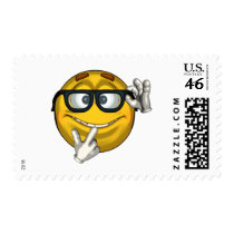 Nerd - toon postage stamp