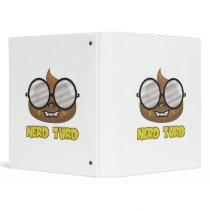nerd turd with text vinyl binder