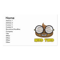 nerd turd with text business card template