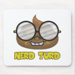 nerd turd with text mouse pad