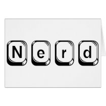 Nerd with keys greeting card