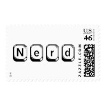 Nerd with keys stamps