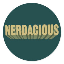 Nerdacious stickers by techatfirstsite_II Nerdacious stickers