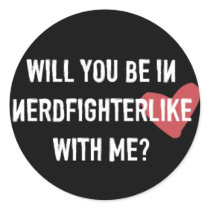 Nerdfighter Like: Black Round Sticker
