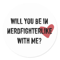 Nerdfighter Like: White Round Stickers