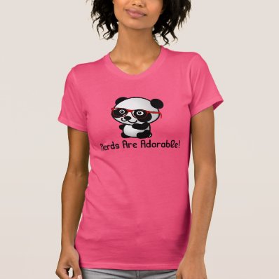 Nerds Are Adorable Cute Panda With Nerd Glasses Shirt