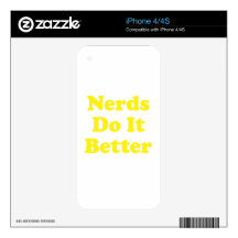 Nerds Do It Better iPhone 4S Decals
