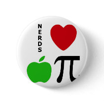 Nerds Love Apple Pie Pinback Buttons