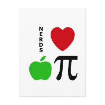 Nerds Love Apple Pie Post Card