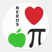 Nerds Love Apple Pie Sticker