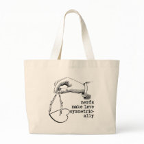 Nerds Make Love Symmetrically Canvas Bags