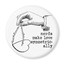 Nerds Make Love Symmetrically Fridge Magnets