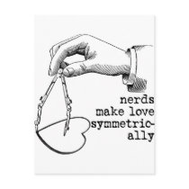 Nerds Make Love Symmetrically Post Cards
