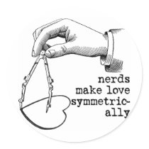 Nerds Make Love Symmetrically Sticker
