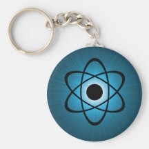 Nerdy Atomic Keychain, Blue