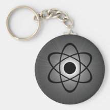 Nerdy Atomic Keychain, Gray