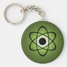 Nerdy Atomic Keychain, Green