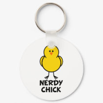 Nerdy Chick keychains by chicktshirts8 Nerdy Chick keychains