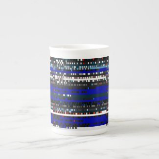 Nerdy Datascape Bone China Mug