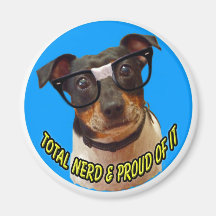 Nerdy Dog Logo Magnet