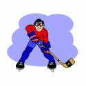 Nerdy hockey player