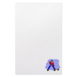 Nerdy hockey player stationery design