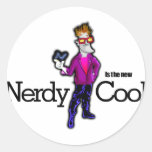 Nerdy is the new cool round sticker