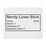 Nerdy Linen Roleplay Geek Gamer Armor Shirt flyers