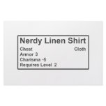 Nerdy Linen Roleplay Geek Gamer Armor Shirt stationery