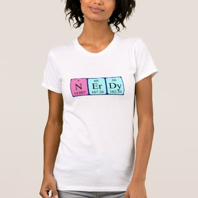 Nerdy periodic table word shirt