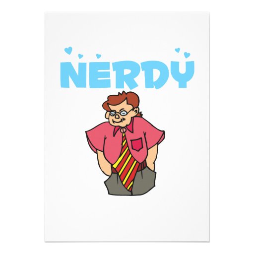 Nerdy Person with Big Colorful Tie Invitation