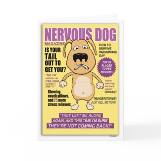Nervous Dog Magazine funny birthday card