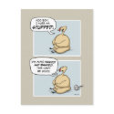 Nervous Turkey postcard postcard