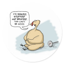Nervous Turkey sticker by chuckink Nervous Turkey sticker