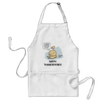 Nervous turkey Thanksgiving apron by chuckink Nervous turkey Thanksgiving apron