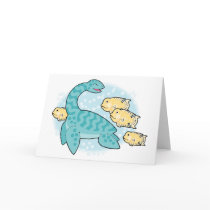 nessie and friends greeting card
