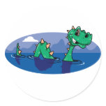 Nessie Round Stickers