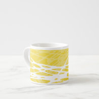 Nest, white and yellow espresso mug