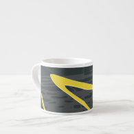 Nest, yellow and gray espresso mug