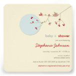 Nesting Bird Branch Family 1 Baby Shower Invite