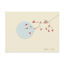 Nesting Bird + Family | *01 | Baby Shower Postcard